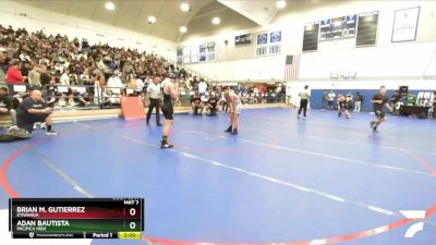 126 lbs Champ. Round 1 - Brian M. Gutierrez, Etiwanda vs Adan Bautista, Pacifica High