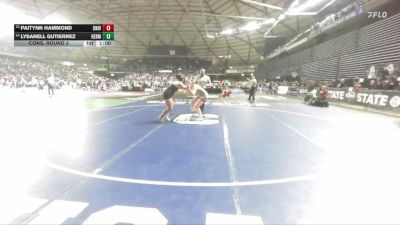 Girls 3A 190 lbs Cons. Round 3 - Lysanell Gutierrez, Hermiston (Girls) vs Paitynn Hammond, University (Girls)