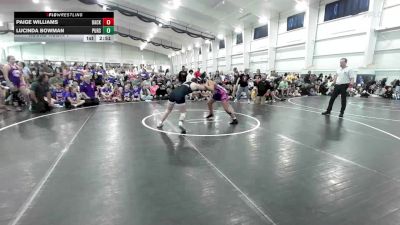 140 lbs Round Robin 1 - Paige Williams, Backyard Barbies Purple vs Lucinda Bowman, Pursuit-Girls