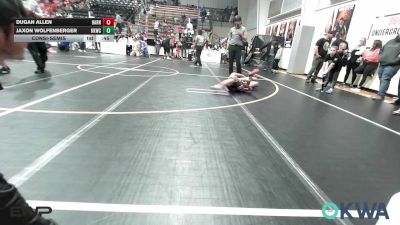 70 lbs Consolation - Dugan Allen, Barnsdall Youth Wrestling vs Jaxon Wolfenberger, Keystone Kids Wrestling Club