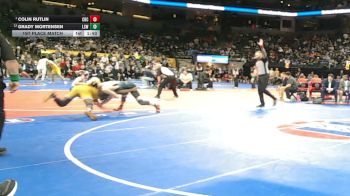 157 Class 4 lbs 1st Place Match - Colin Rutlin, Christian Brothers College vs Grady Mortensen, Lee`s Summit West