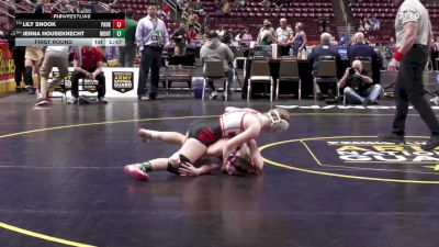 106 lbs First Round - Lily Snook, Parkland-G vs Jenna Houseknecht, Montgomery-G