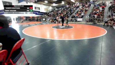132 lbs Champ. Round 2 - Timmy Walker, Poway vs Joseph Whitford, Santiago (Corona)