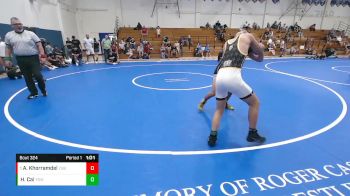 130 lbs Quarterfinal - Aiden Khorramdel, Wright WA vs Haolong Cai, Young Gun WC