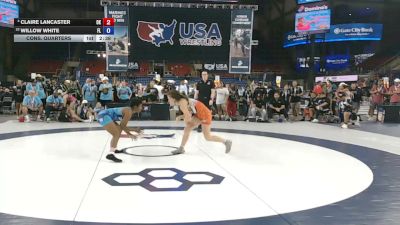 130 lbs Cons. Quarters - Claire Lancaster, Oklahoma vs Willow White, Florida