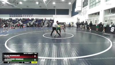 120 lbs Quarterfinal - Elias Rodriguez, La Habra vs Alexander Venegas, Eisenhower