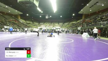 128 lbs Semifinal - Dominic Marquez, Paso Robles vs Nikade Zinkin, Clovis