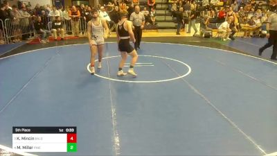 160 lbs 5th Place - Keith Mincin, Baldwin vs Maclane Miller, Pine Richland