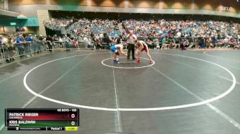 165 lbs Cons. Round 2 - Patrick Rieger, Calaveras vs Kris Baldwin, Mazama