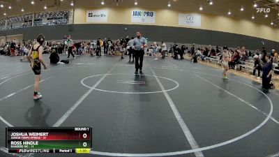 72 lbs Round 1 (6 Team) - Joshua Weimert, Junior Terps Xpress vs Ross Hindle, Rangers WC