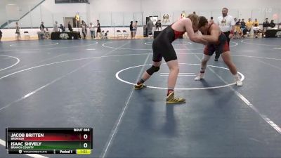 200 lbs Quarterfinal - Jacob Britten, Bronson vs Isaac Shively, Branch County