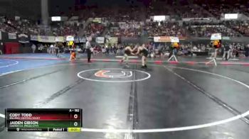 Cons. Round 3 - Jaiden Gibson, Custer Co. (Miles City) vs Cody Todd, Billings Central/Joliet