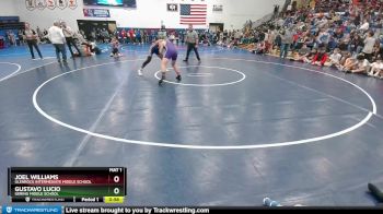 171 lbs Quarterfinal - Gustavo Lucio, Gering Middle School vs Joel Williams, Glenrock Intermediate Middle School