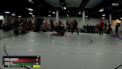 84 lbs Semis (4 Team) - King Hawkins, Mat Assassins Red vs Evan Ha, Cordoba Trained