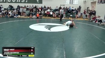 120 lbs 3rd Place Match - Brady West, Deshler vs Xavier Escorpizo, St. John Paul II