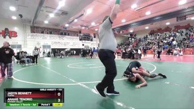 115 lbs Champ. Round 2 - Anahis Tenorio, Pioneer Valley vs Jadyn Bennett, Tustin