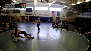 215 lbs Cons. Semi - Chance Yeager, Commodore Perry Hs vs Jackson Higgins, Indiana Area Hs