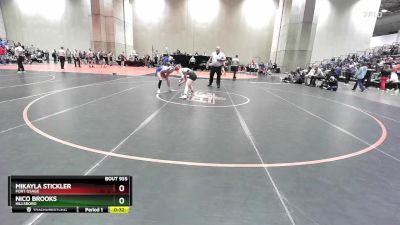 100 lbs Cons. Round 7 - Mikayla Stickler, Fort Osage vs Nico Brooks, Hillsboro