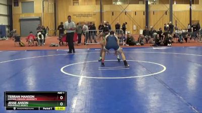 141 lbs Cons. Round 3 - Jesse Anson, Providence (Mont.) vs Terran Manson, Eastern Oregon University