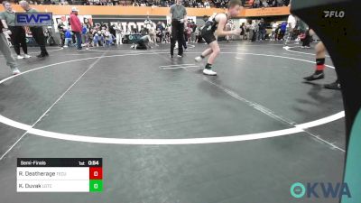 83 lbs Semifinal - Raine Deatherage, Tecumseh Youth Wrestling vs Knox Duvak, Lone Grove Takedown Club