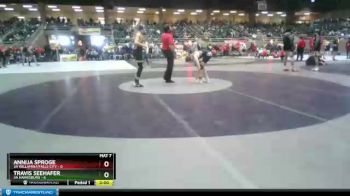 113 lbs Quarterfinals (8 Team) - Travis Seehafer, 3A Harrisburg vs Annija Sproge, 3A Willamina/Falls City