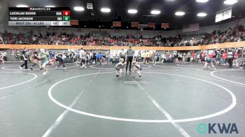 43 lbs Quarterfinal - Lochlan Dixon, Noble Takedown Club vs Yori Jackson, Shelton Wrestling Academy