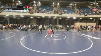 135 lbs Cons. Round 3 - Tala Asad, Springfield (HS) vs Magdelyn Brough, Antioch