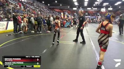 66 lbs Cons. Round 5 - Mason Welmerink, Rockford WC vs Brycen Powers, Ida Elite WC