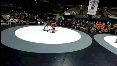 157 lbs James Newton-Busalacchi, BAWA-Bay Area Wrestling Association vs Treyton Sheets, KCWA - Kern County Wrestling Association