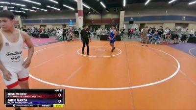 190 lbs Quarterfinal - Jose Munoz, Southern Style Wrestling Club vs Jaime Garza, Militia Trained Mat Club