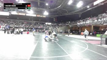 113 lbs Quarterfinal - Holten Crane, Bishop Kelly vs Pete Bengochea, Lowry