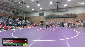 110 lbs Round 1 (6 Team) - Weston James, Saratoga Middle School vs Sam Harrison, Herders