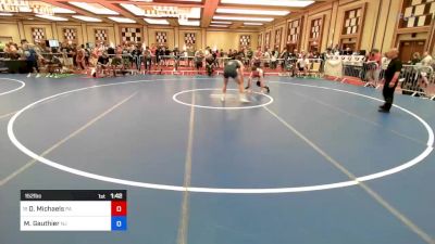 152 lbs Consi Of 16 #1 - Damon Michaels, Pa vs Matthew Gauthier, Nj