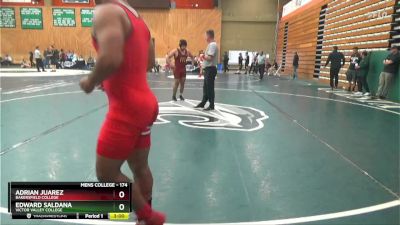 174 lbs Quarterfinal - Edward Saldana, Victor Valley College vs Adrian Juarez, Bakersfield College