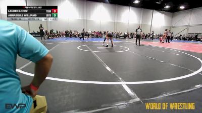 90 lbs Rr Rnd 4 - Lauren Lopez, Team Dash K-6 vs Annabelle Williams, Untouchables Girls Teal