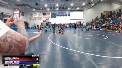 45 lbs Round 3 - Justin Medina, Douglas WC vs Bennett Booth, Windy City Wrestlers