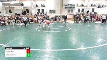 220 lbs Consi Of 8 #1 - Ben Carroll, Silver Lake vs TJ Wyman, Norwood