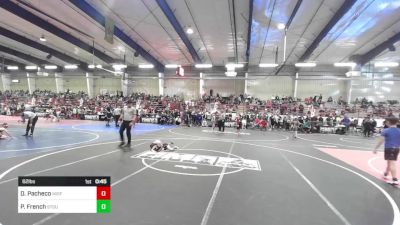 62 lbs Quarterfinal - Dusty Pacheco, Misfits vs Presley French, Stout Wrestling Academy