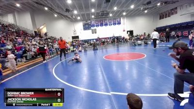 67 lbs Quarterfinal - Jackson Nicholas, Eastside United vs Dominic Brower, Windy City Wrestlers