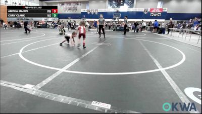 46 lbs Semifinal - Amelia Mairel, Perry Wrestling Academy vs Cory Clark, Norman Grappling Club
