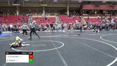 64 lbs Cons. Round 5 - Cruz Prasnicki, Dakota Boyz Wrestling Club vs Devin Holguin, Pratt Wrestling Club