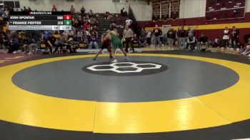 190 lbs Champ. Round 1 - Frankie Pieffer, St Edward vs Josh Spontak, Bishop McCort