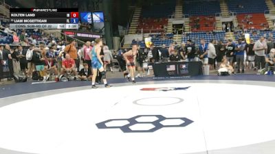 113 lbs Cons. Sub-rd Of 32 - Kolten Land, Indiana vs Liam McGettigan, Florida