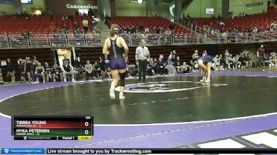 135 lbs Finals (2 Team) - Myka Petersen, Minden Girls vs Tierra Young, Manhattan HS