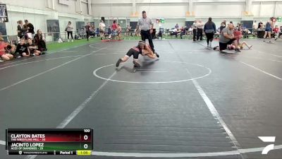 100 lbs Round 7 (8 Team) - Clayton Bates, The Wrestling Mill vs Jacinto Lopez, ACES Of Diamonds