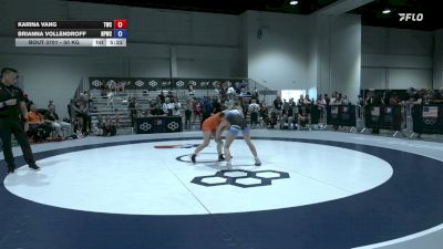 50 kg Cons. Sub-rd Of 16 - Karina Vang, Tiger Wrestling Club vs Brianna Vollendroff, Nebraska Panhandle Wrestling Club