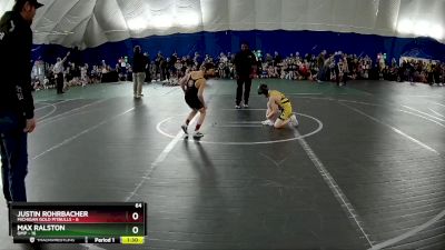 64 lbs Round 1 (3 Team) - Justin Rohrbacher, Michigan Gold Pitbulls vs Max Ralston, OMP