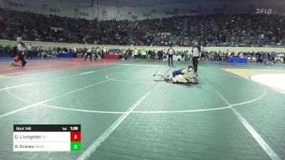 105 lbs Round Of 16 - Quinn Livingston, Cascia Hall vs Blake Graves, Southmoore SaberCats Wrestling