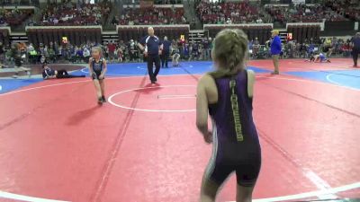 58 lbs Quarterfinal - Maddison Brown, Mine Yard Dogs Wrestling Club vs Charlotte Bahnmiller, Pioneer Wrestling Club