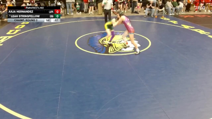 100 lbs Champ. Round 2 - Leah Stringfellow, Unattached vs Julia ...